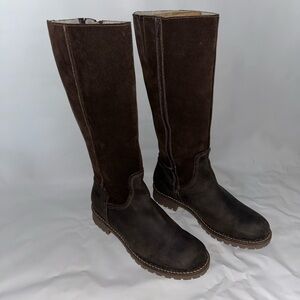 Bos & Co Hudson Women's Waterproof Leather & Suede Knee-High Boots 10